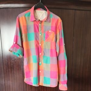 Scotch & Soda Colorful Plaid Button-Down Shirt